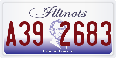 IL license plate A392683
