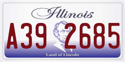 IL license plate A392685
