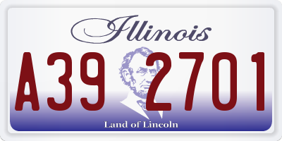 IL license plate A392701