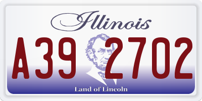 IL license plate A392702