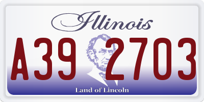 IL license plate A392703