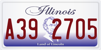 IL license plate A392705