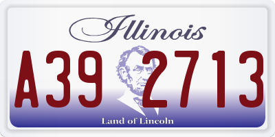 IL license plate A392713