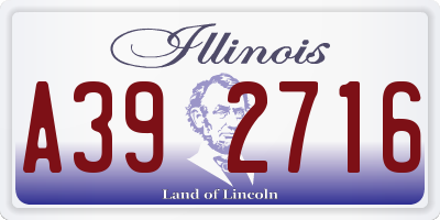 IL license plate A392716
