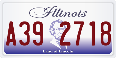 IL license plate A392718