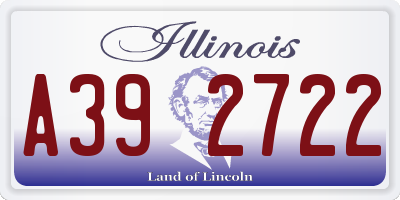 IL license plate A392722