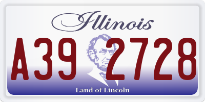IL license plate A392728
