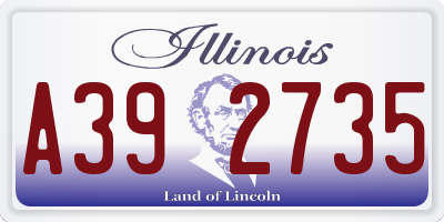 IL license plate A392735