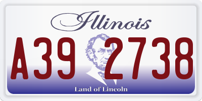 IL license plate A392738