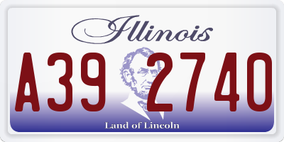 IL license plate A392740
