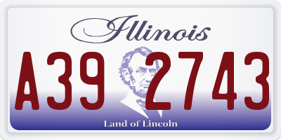 IL license plate A392743