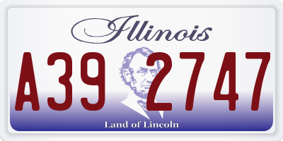 IL license plate A392747