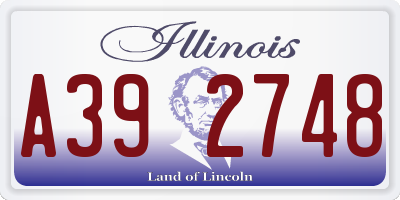 IL license plate A392748