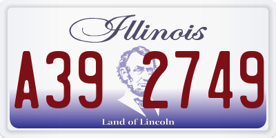 IL license plate A392749