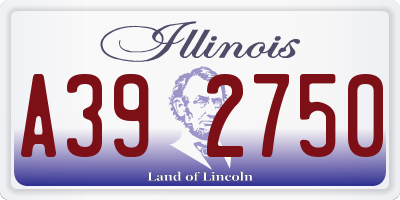 IL license plate A392750
