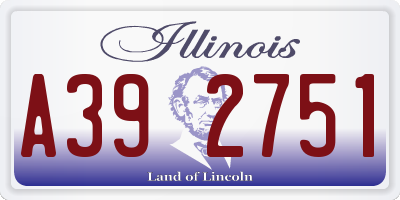 IL license plate A392751