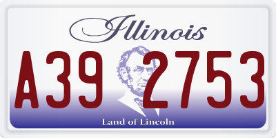 IL license plate A392753