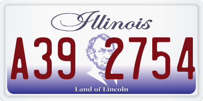 IL license plate A392754