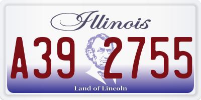 IL license plate A392755
