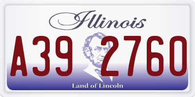 IL license plate A392760
