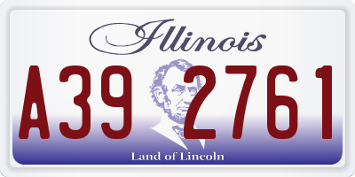 IL license plate A392761