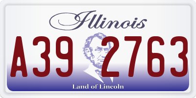 IL license plate A392763