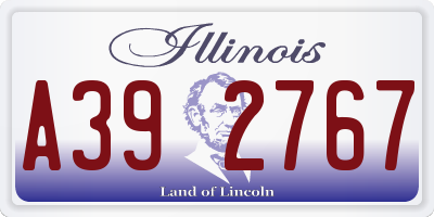 IL license plate A392767