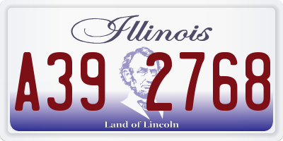 IL license plate A392768