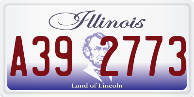 IL license plate A392773