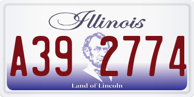 IL license plate A392774