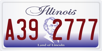 IL license plate A392777