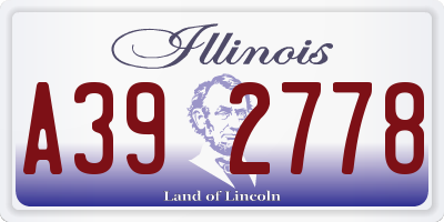 IL license plate A392778