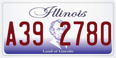IL license plate A392780