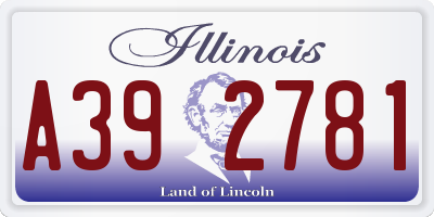 IL license plate A392781