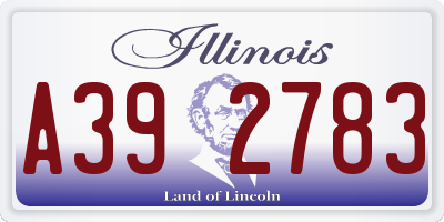 IL license plate A392783