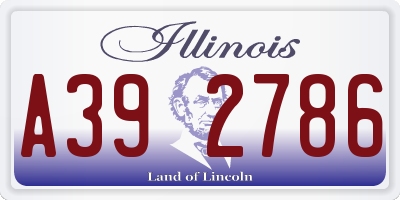 IL license plate A392786