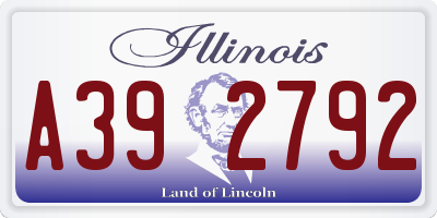 IL license plate A392792