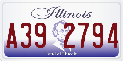 IL license plate A392794
