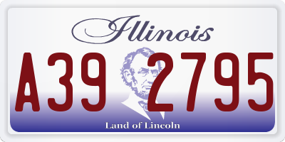IL license plate A392795