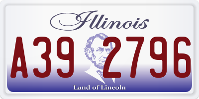 IL license plate A392796