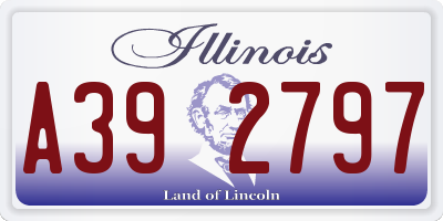 IL license plate A392797