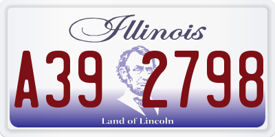 IL license plate A392798