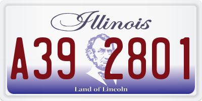IL license plate A392801