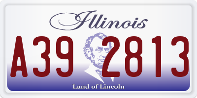 IL license plate A392813
