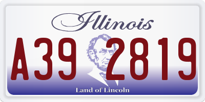 IL license plate A392819