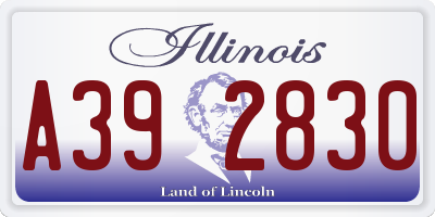 IL license plate A392830