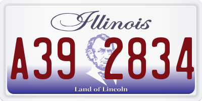 IL license plate A392834