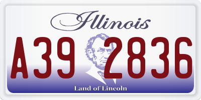 IL license plate A392836