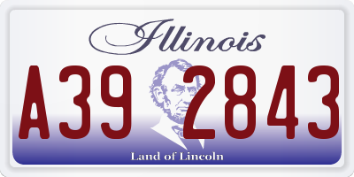 IL license plate A392843