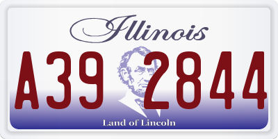 IL license plate A392844